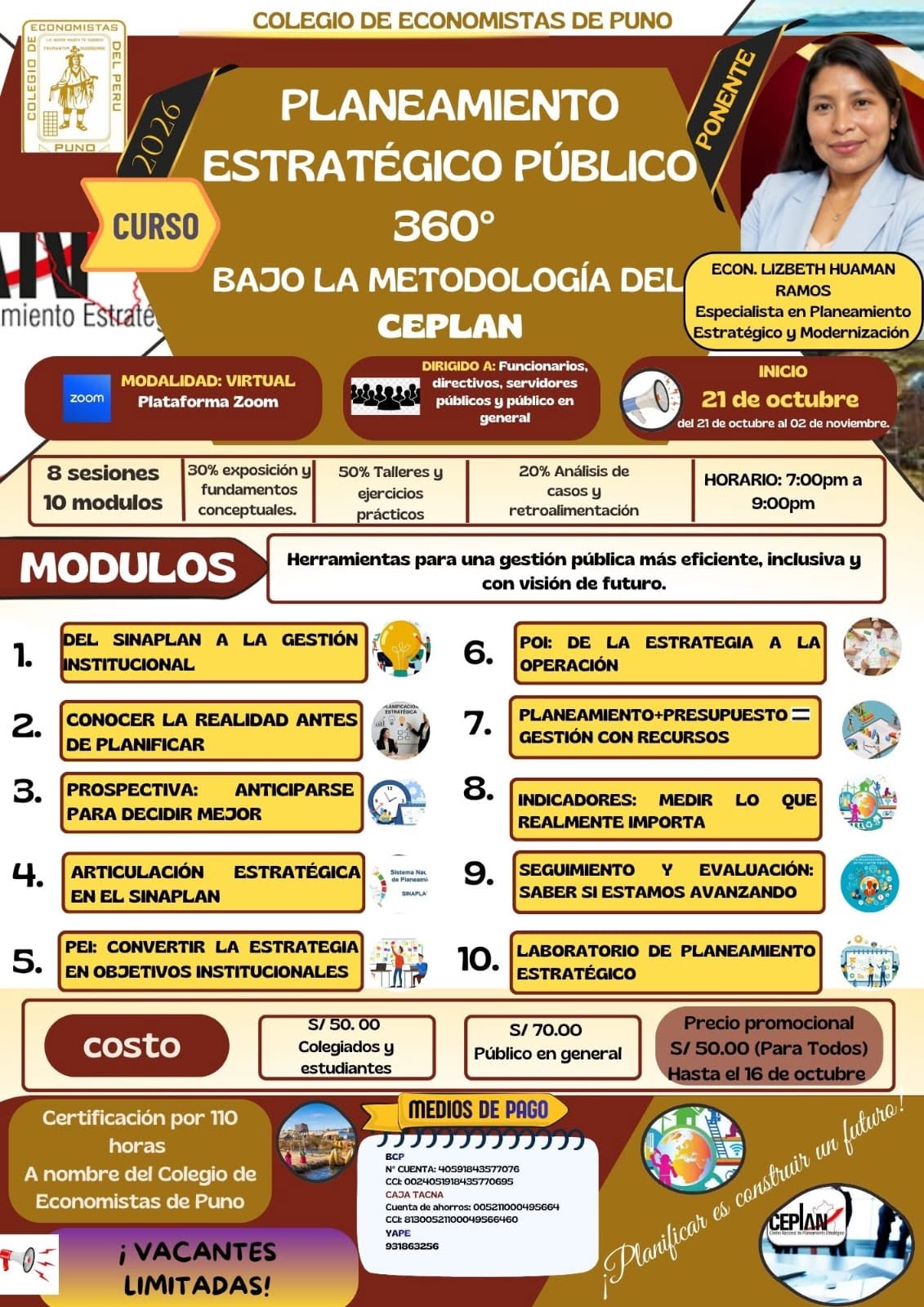 Curso de “PLANEAMIENTO ESTRATÉGICO PÚBLICO 360° BAJO LA METODOLOGÍA CEPLAN”